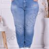 Plus size τζιν Mom Fit με ελαφρά σκισίματα-ανοιχτό μπλε-κωδ 2314