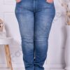 Plus size γυναικείο τζιν με ελαφρά σκισίματα-μπλε-κωδ 2314-3