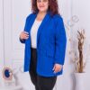 Plus size σακάκι χωρίς κούμπωμα-μπλε ρουά-κωδ 2607-4