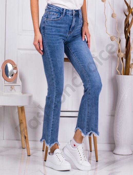 Γυναικείο τζιν Cropped Flare-μπλε-κωδ 31189