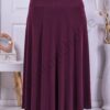 Plus size μονόχρωμη κλος φούστα-μπορντό-κωδ 23224-1