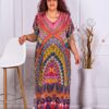 Plus size μακρύ καφτάνι Boho-κωδ 1003