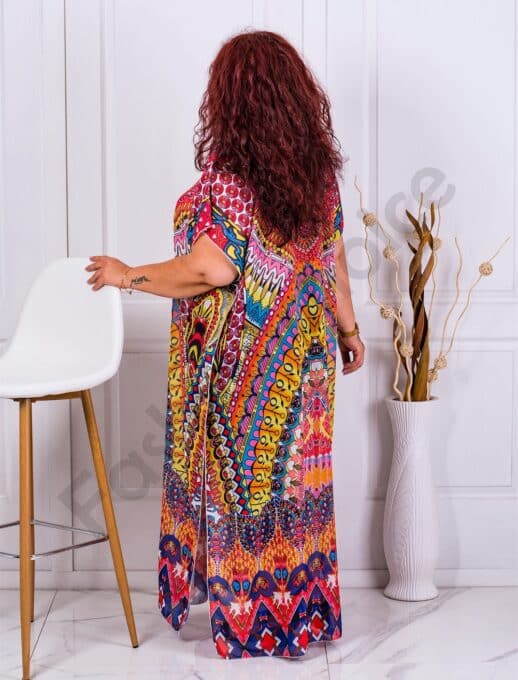 Plus size μακρύ καφτάνι Boho-κωδ 1003