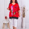 Plus size τουνίκ με Art τύπωμα-κωδ 1246
