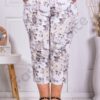 Plus size φλοράλ κάπρι παντελόνι-μπεζ-κωδ 231308-4