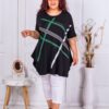 Plus size τουνίκ με χρωματιστές ρίγες-κωδ 0501