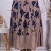 Plus size φούστα με φλοράλ μοτίβο-μόκα-κωδ 1025-2