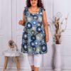 Plus size μακρύ τοπ με φιόγκο στους ώμους-χακί-κωδ 1034-1