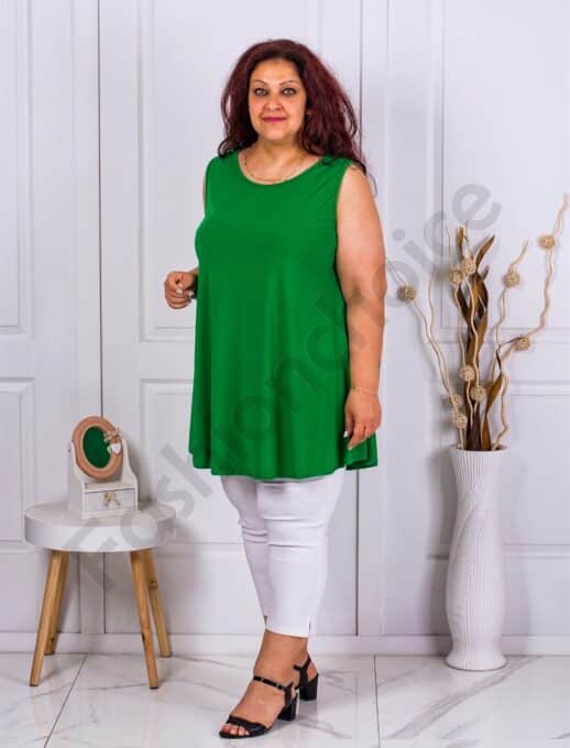 Plus size αμάνικη μπλούζα-πράσινο-κωδ 2143-2
