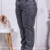 Plus size γκρι τζιν παντελόνι με κέντημα Fashion-κωδ 8717
