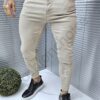 Ανδρικό Skinny Fit τζιν παντελόνι-μπεζ-κωδ 17132