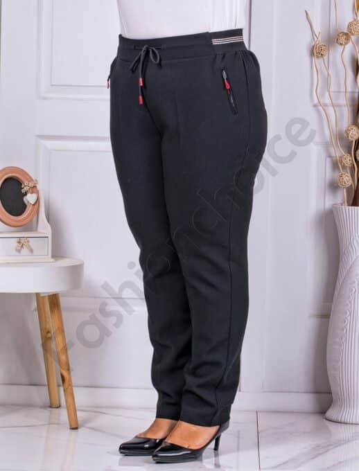 Plus size ψηλόμεσο παντελόνι με ελαστική μέση-κωδ 9087