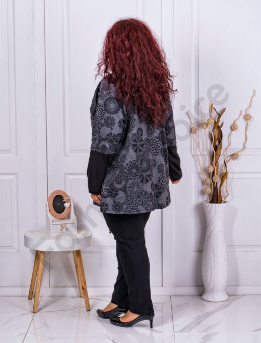 Plus size τζάκετ με μοτίβο μάνταλα-κωδ 1212