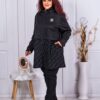 Plus size τζάκετ σε συνδυασμό βελουτέ-κωδ 1182-1
