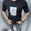 Ανδρική κοντομάνικη μπλούζα με τύπωμα Less is more-κωδ 1641