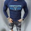 Ανδρική ελαστικη μπλουζα με τύπωμα Deepcore-σκούρο μπλε-κωδ 232009-6
