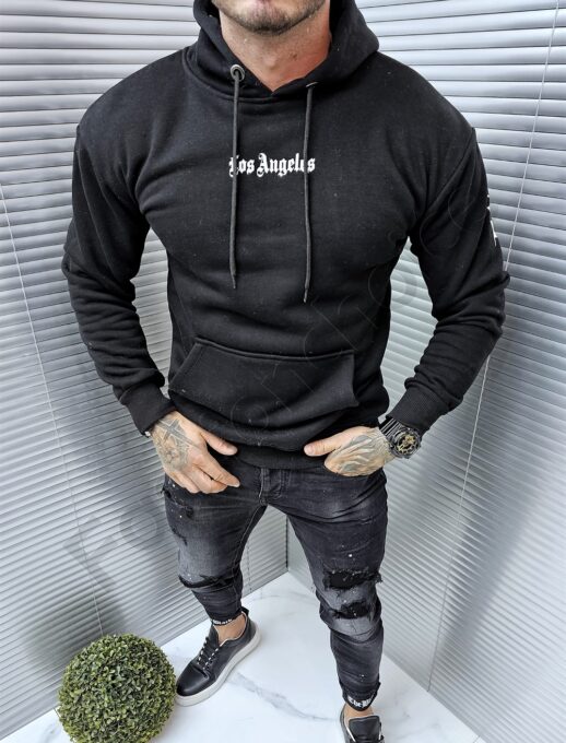 Ανδρική μπλούζα Hoodie με τύπωμα στη πλάτη-κωδ 2356