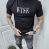 Ανδρική κοντομάνικη μπλούζα Wise με τύπωμα στη πλάτη-κωδ 7015-1