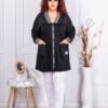 Plus size τζάκετ με πιε ντε πουλ σχέδιο-κωδ 1374-1