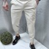 Ανδρικό παντελόνι Slim fit Comfort-εκρού-κωδ 242370-1