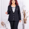 Plus size σετ με μπλούζα και σακάκι-κωδ 013