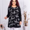 Plus size τουνίκ με καρό ντεσέν και στρας-κωδ 409