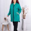 Plus size σετ μπλούζα-παντελόνα με επιγραφές-πράσινο-κωδ 1403-1