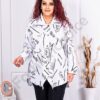 Plus size jacket σε λευκό denim-κωδ 10025-8
