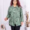 Plus size jacket σε χακί denim-κωδ 10025-9