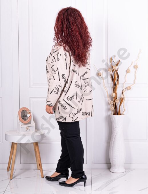 Plus size jacket σε μπεζ denim-κωδ 10025-7