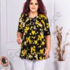 Plus size μπλούζα με φλοάλ σχέδιο-κίτρινο-κωδ 241348