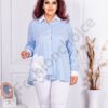 Plus size ριγέ πουκάμισο με απλικέ-κωδ 3083
