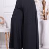 Plus size παντελόνι σε φαρδιά γραμμή-μαύρο-κωδ 5359