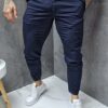 Ανδρικό παντελόνι Skinny-μπλε σκούρο-κωδ 1364-4