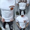 Ανδρικό T-shirt με τύπωμα London-λευκό-κωδ 241350-39