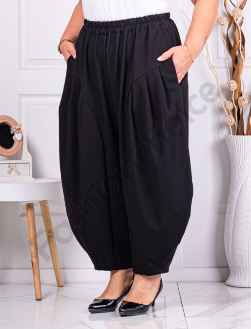 Plus size γυναικείο παντελόνι baloon-μαύρο-κωδ 2909