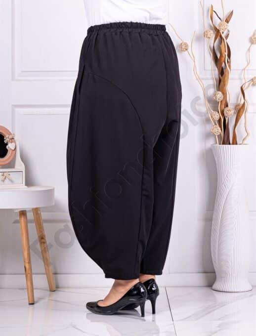 Plus size γυναικείο παντελόνι baloon-μαύρο-κωδ 2909