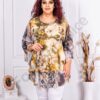 Plus size σιφόν τουνίκ Floral-κίτρινο-κωδ 24236-1