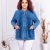 Plus size jacket σε μπλε denim-κωδ 4001