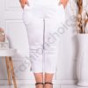 Plus size παντελόνι κάπρι σε λευκό-κωδ 24238-1