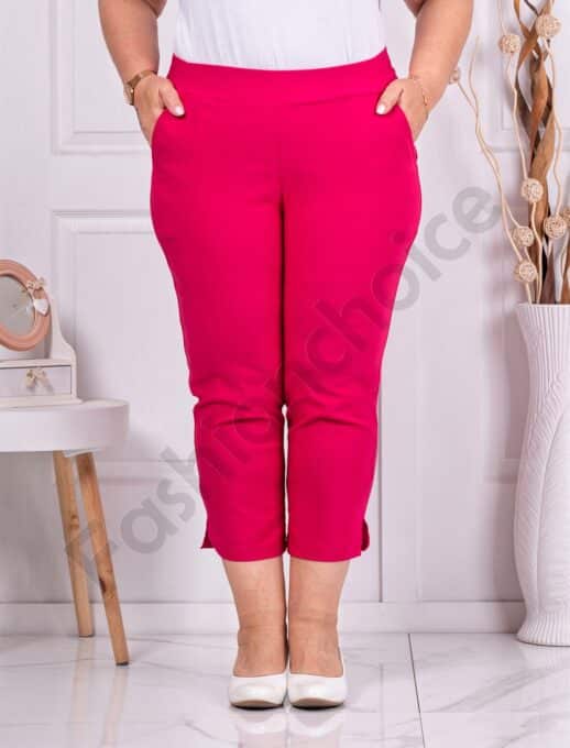 Plus size παντελόνι κάπρι σε φούξια-κωδ 24238-6