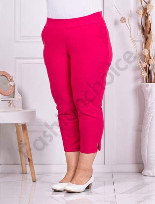 Plus size παντελόνι κάπρι σε φούξια-κωδ 24238-6