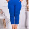 Plus size παντελόνι κάπρι σε μπλε ρουά-κωδ 24238-8