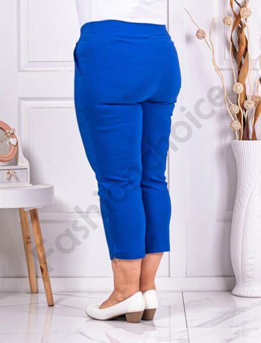 Plus size παντελόνι κάπρι σε μπλε ρουά-κωδ 24238-8