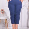 Plus size παντελόνι κάπρι-μπλε-κωδ 24238-11