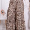 Plus size παντελόνι σε φαρδιά γραμμή με λεοπάρ σχέδιο-λευκό-κωδ 3300-1