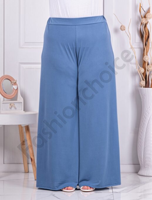 Plus size ψηλόμεση παντελόνα-μπλε-κωδ 5359-4