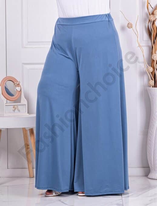 Plus size ψηλόμεση παντελόνα-μπλε-κωδ 5359-4
