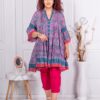 Plus size τουνίκ μεταξωτή με Boho ντεσέν-κωδ 924
