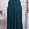 Plus size μακριά φούστα σε χρώμα πετρόλ-κωδ 24240-3